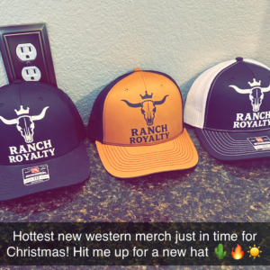 Trucker Hats with Ranch Royalty wording